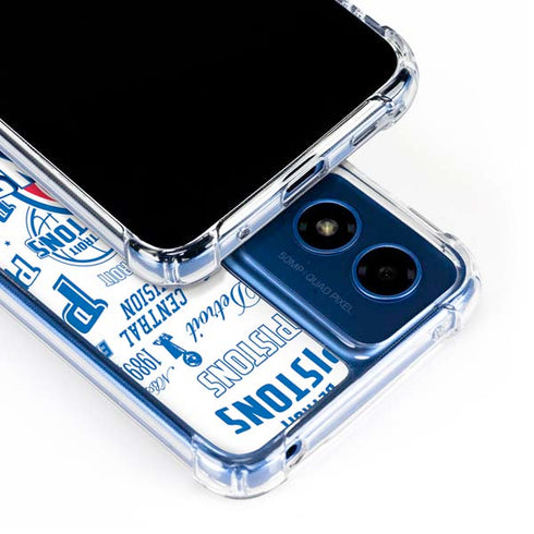 NBA Detroit Pistons Historic Blast Moto G 5G (2024) Clear Case